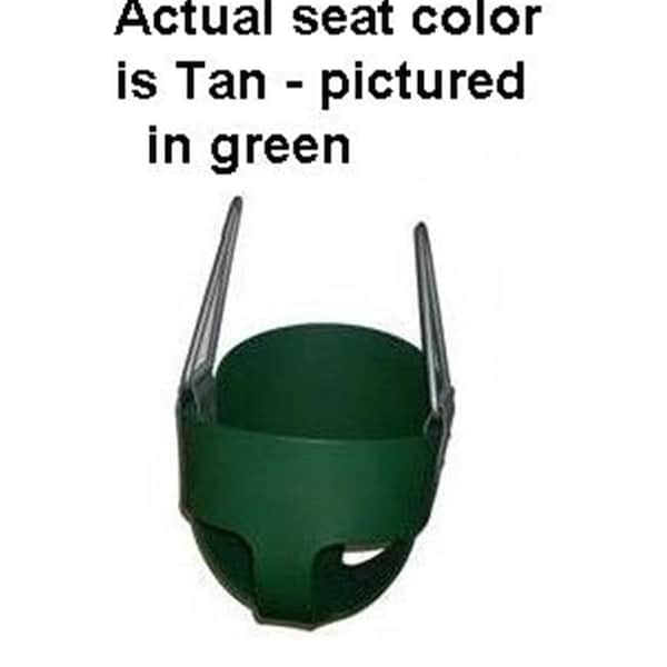 Jensen Commercial Tot Full Bucket Rubber Seat - Tan with Insert S100T - main